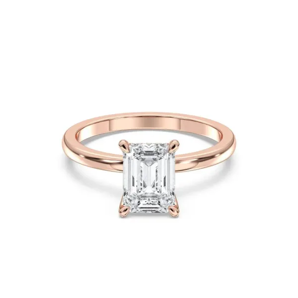 Rose gold Emerald Cut Collar Ring - DVR008