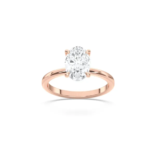 Rose gold Oval Cut Collar Ring - DVR008