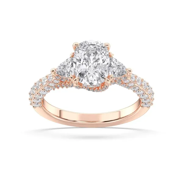 Rose gold Cushion Cut High End Ring - KJR14986