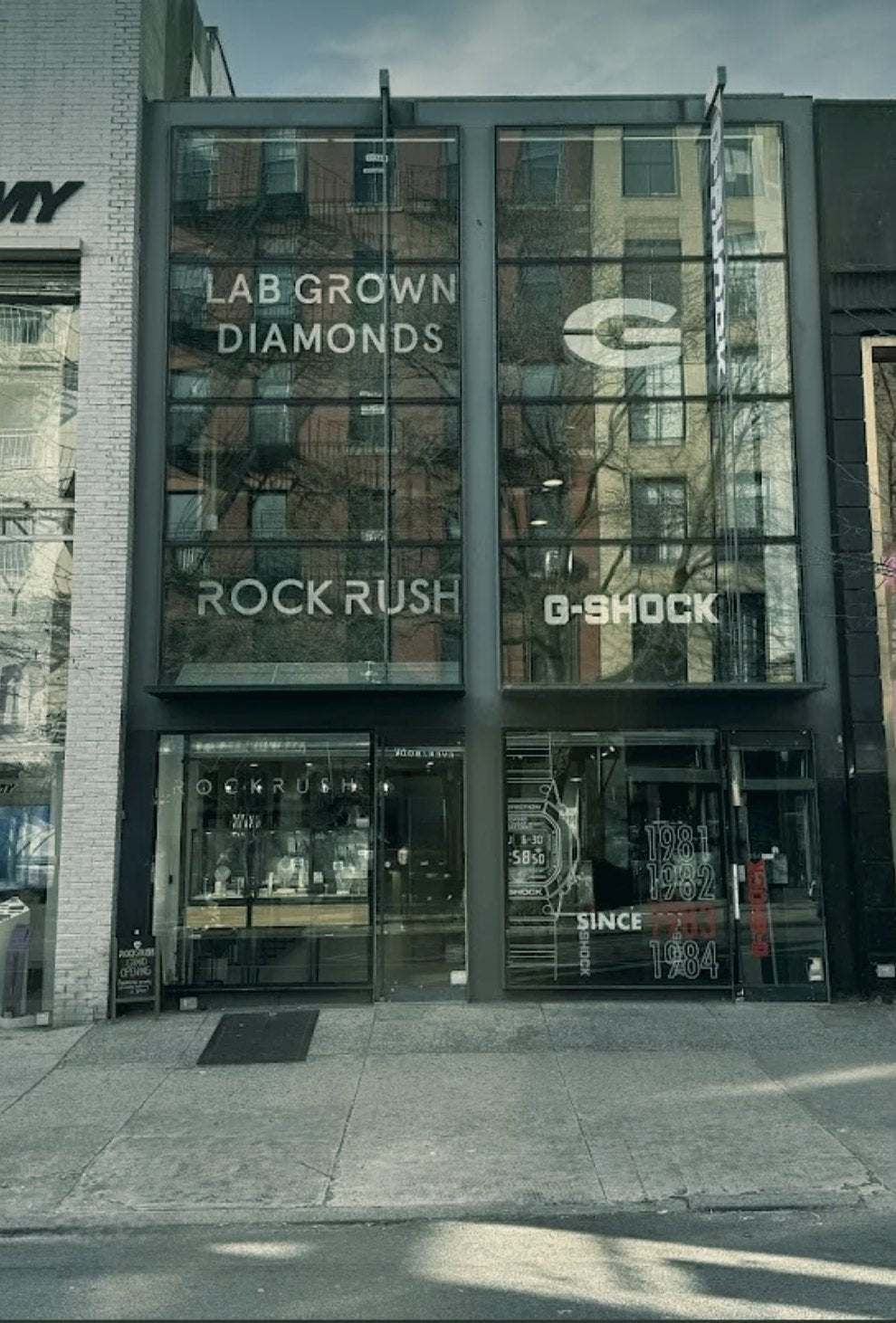 ROCKRUSH storefront at 454 W Broadway, SoHo — Visit Our Showroom in SoHo, NYC